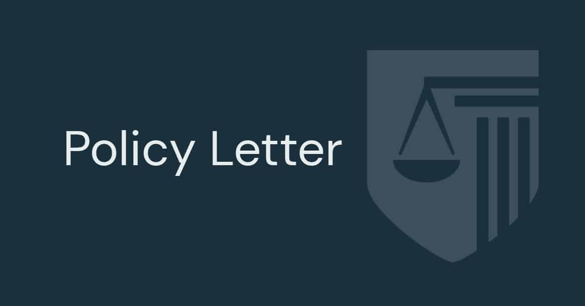 Policy Letter
