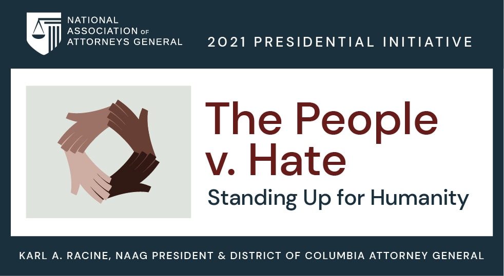 the people v. hate logo with circle of hands