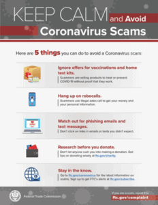 list of covid scams