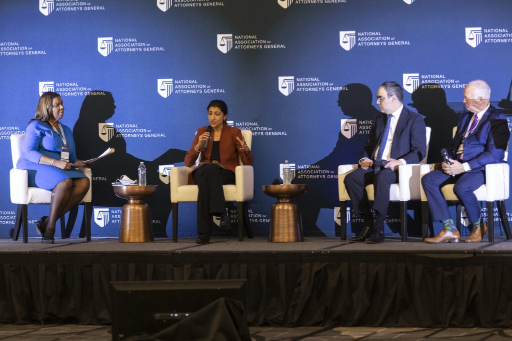 New York Attorney General Letitia James and Nebraska Attorney General Doug Peterson join FTC Chair Lina M. Khan and Jonathan Kanter (assistant attorney general with the USDOJ) for a discussion on antitrust.