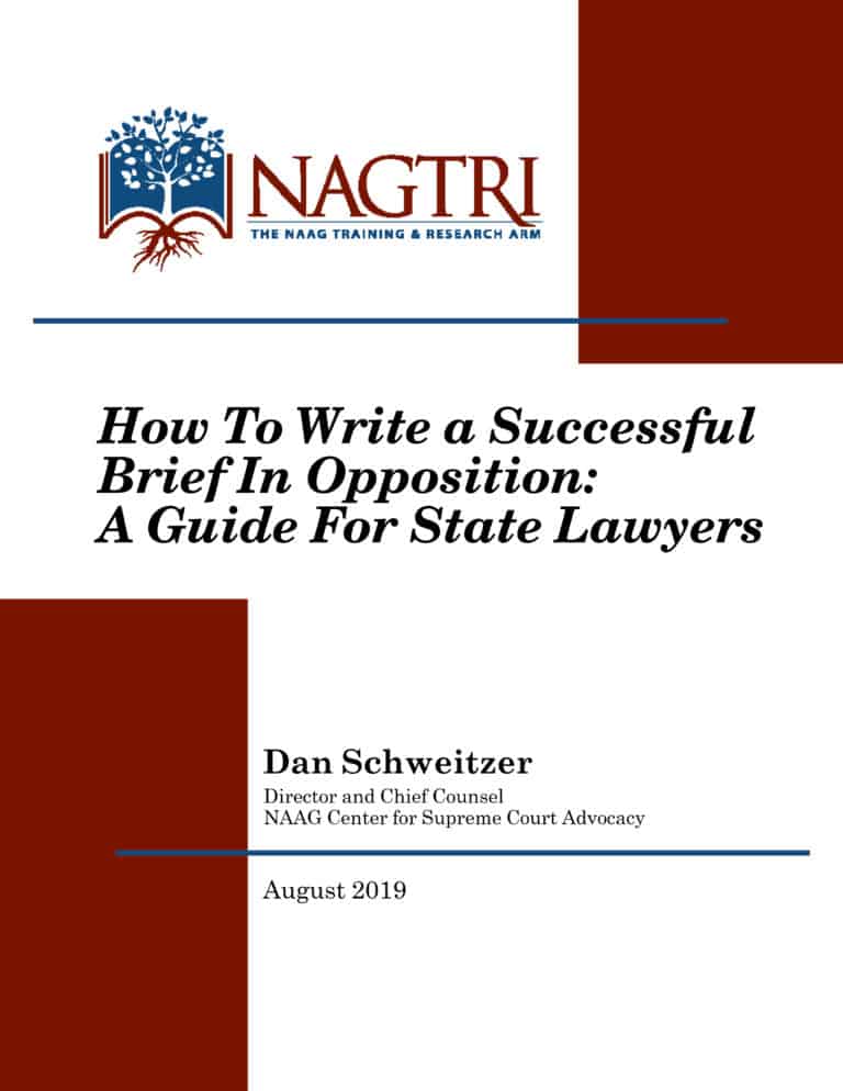 Opposition Brief Example How To Write a Successful Brief In Opposition: A Guide For State ...