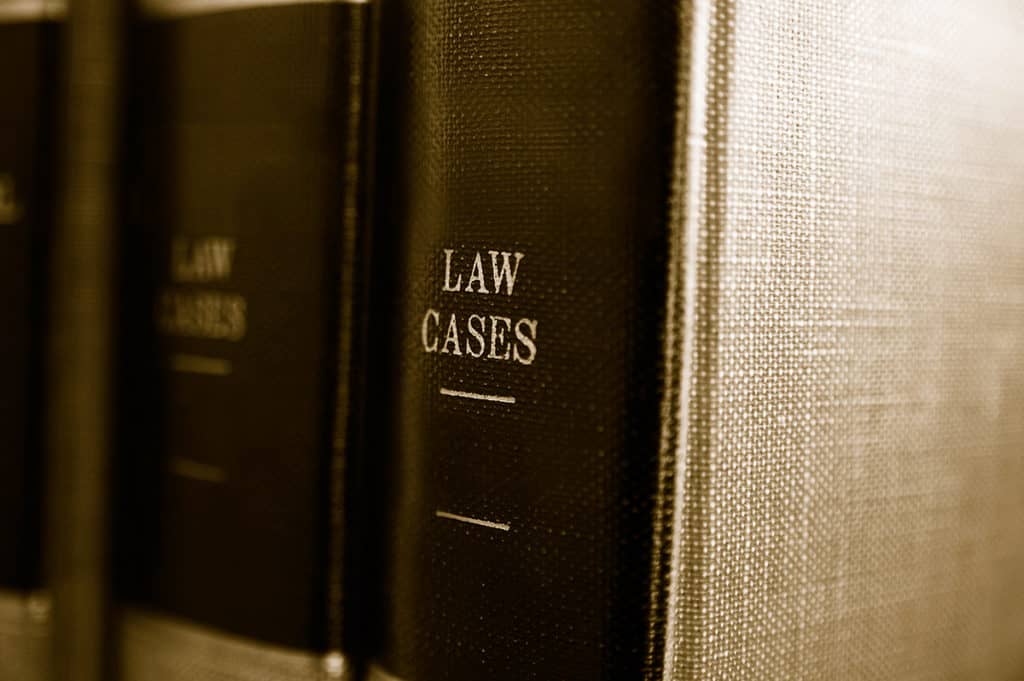 Books of law cases